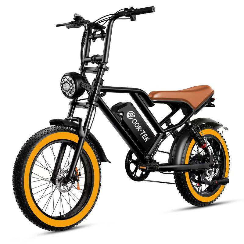 S8 Electric Bike, 1000W Single Motor with Disc & Hydraulic Brake, 31MPH 17.5AH Battery 20'' Fat Tire Suitable for Various Riding E Bike with APP