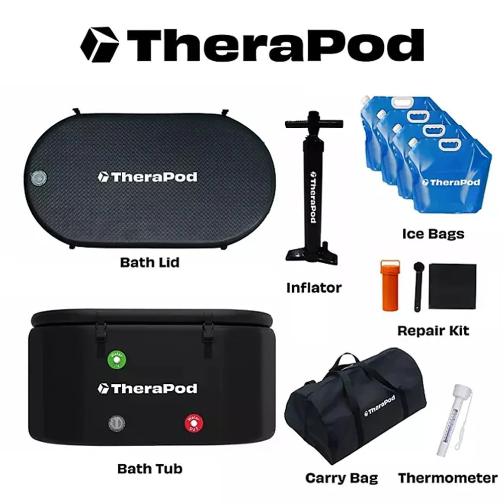 Efficient XL recovery tub for rapid ice bath therapy
