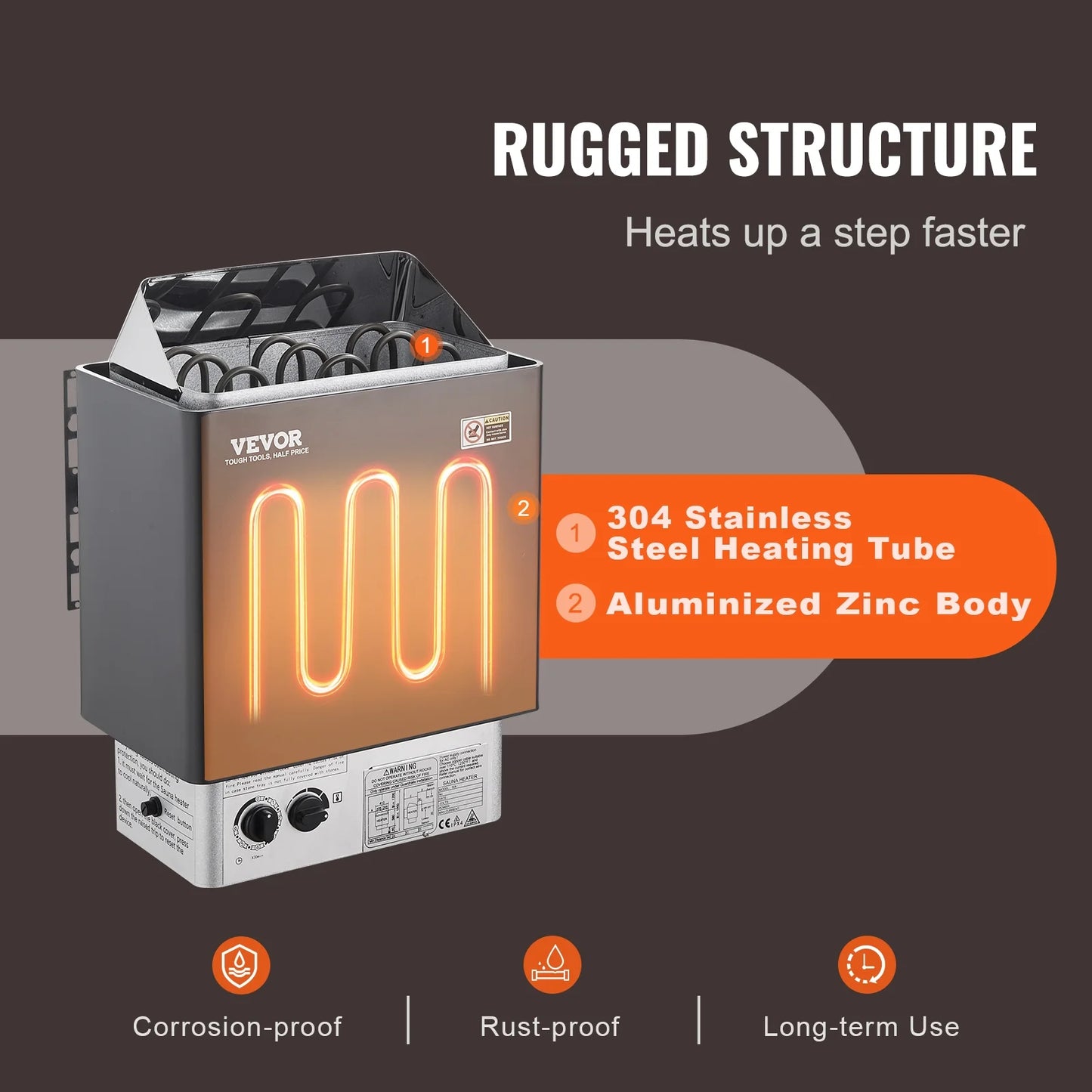 BENTISM sauna heater with internal controller and fast heating