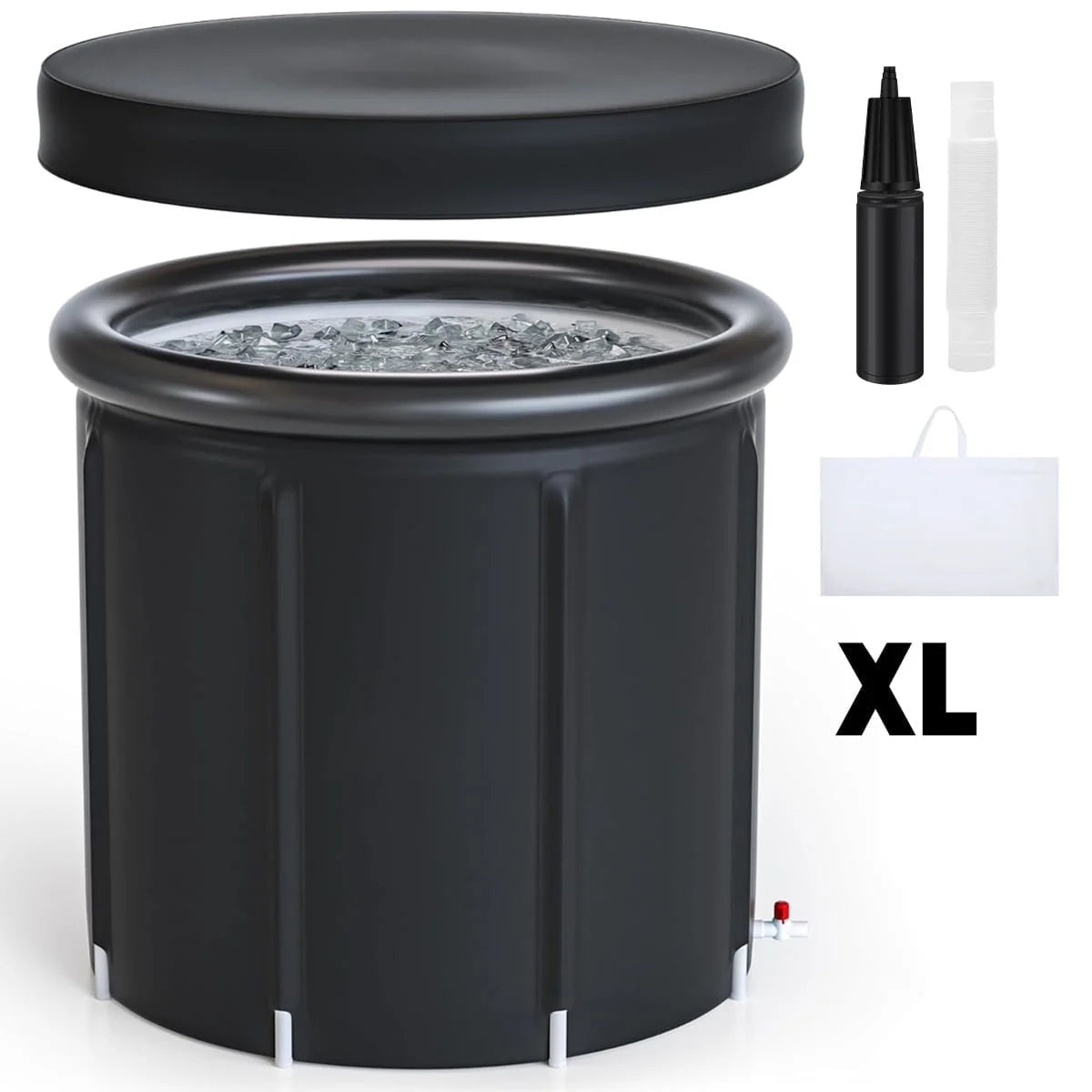 Portable ice bath tub for athlete cold plunge