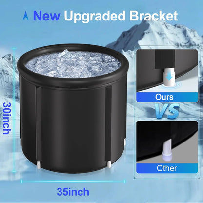 Inflatable cold tub for effective cold therapy recovery