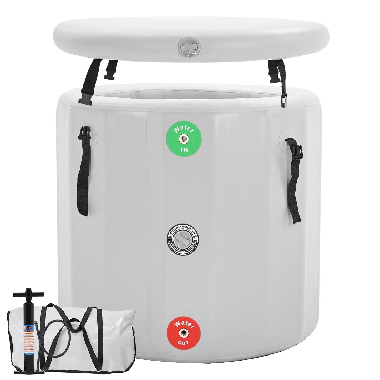 Inflatable cold plunge tub for elite ice bath recovery