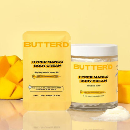 ITTY BITTY PACK - Mini Helly Jelly, All Fluff Body Cream, Hyper Mango Body Cream & Glaze - Sensitive Skin Care Set for Dry Skin Repair