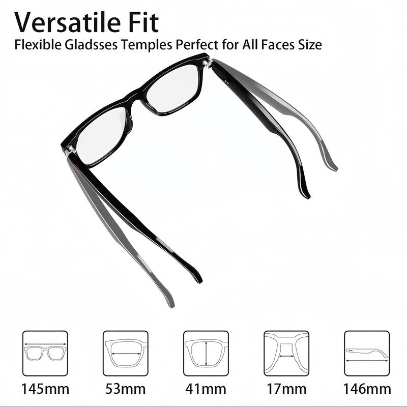 Smart Bluetooth Glasses with Auto-Tinting Lenses, Polarized, Blue Light Blocking, Open Earphones and Hands-Free Calling Wireless Wearable
