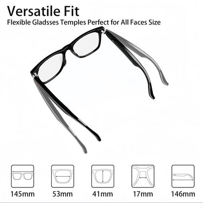 Smart Bluetooth Glasses with Auto-Tinting Lenses, Polarized, Blue Light Blocking, Open Earphones and Hands-Free Calling Wireless Wearable