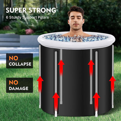 Ice Bath Bucket Folding Adult Bath Bucket Household Inflatable Folding Bathtub Outdoor Portable Ice Bath Bucket Set