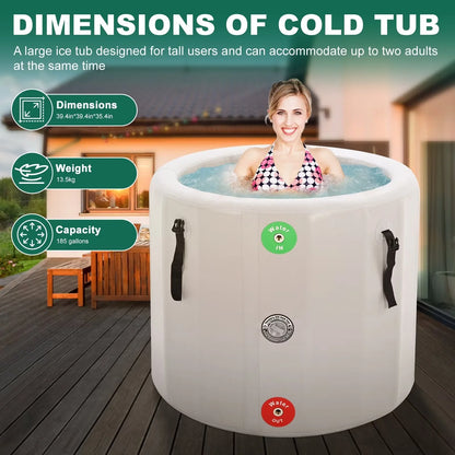 Sports Recovery Products Inflatable Oval Ice Bath Tub for Advanced Cold Water Therapy