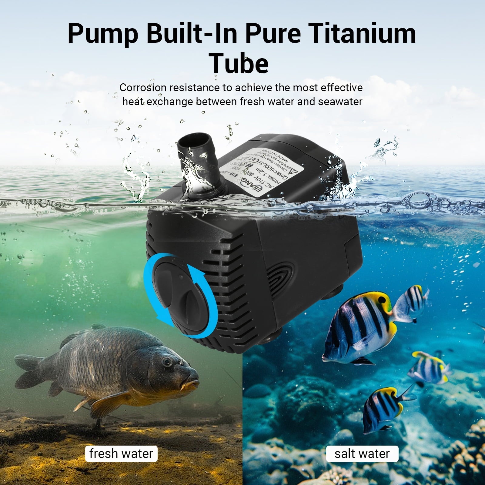 Aquarium Water Chiller 75GAL 1/3HP Fish Tank Chiller, 300L Cooling System with Quiet Design Compressor Refrigeration