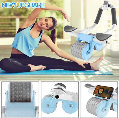 Automatic rebound abdominal wheel for abs workout